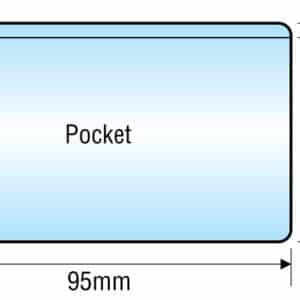 95 x 60mm Card Holder Open Long Edge