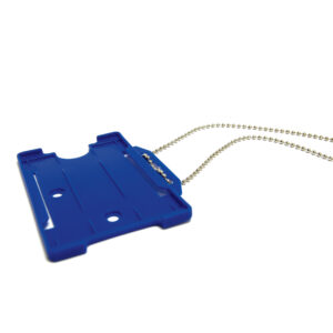 Blue Rigid Open Faced Card Holder Landscape