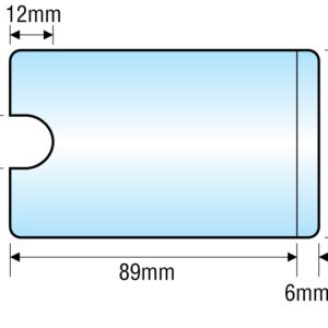 60 x 95mm Card Holder Open Short Edge